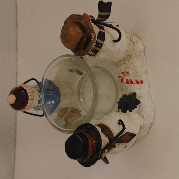 Kirklands Holiday Snowman Hearspeaksee No Evil Candle Holder Poshmark